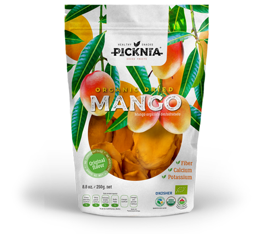 Snacks saludables mango deshidratado picknia